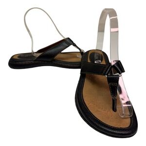 BOC Born Concept Black Faux Leather Thong Sandals  Size 9M Casual Flip Flops
